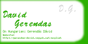 david gerendas business card