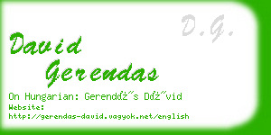 david gerendas business card